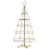 Árbol Cono de Navidad con soporte Negro 125 cm Acero 3