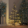 Árbol Cono de Navidad con soporte Negro 125 cm Acero 4