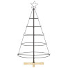 Árbol Cono de Navidad con soporte Negro 125 cm Acero 5