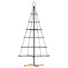 Árbol Cono de Navidad con soporte Negro 150 cm Acero 2