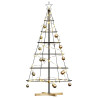 Árbol Cono de Navidad con soporte Negro 150 cm Acero 3