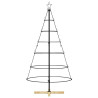 Árbol Cono de Navidad con soporte Negro 150 cm Acero 5