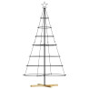 Árbol Cono de Navidad con soporte Negro 180 cm Acero 2