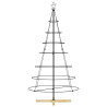 Árbol Cono de Navidad con soporte Negro 180 cm Acero 5