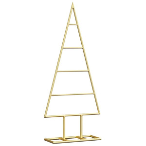 Árbol de Navidad de metal con soporte Dorado 60 cm H