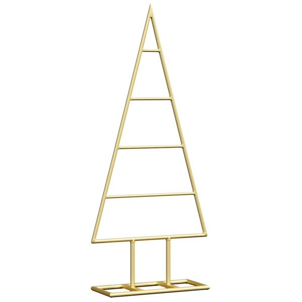 Árbol de Navidad de metal con soporte Dorado 60 cm M 2