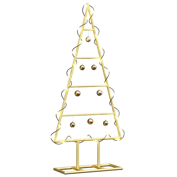 Árbol de Navidad de metal con soporte Dorado 60 cm M 3