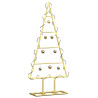 Árbol de Navidad de metal con soporte Dorado 60 cm 3