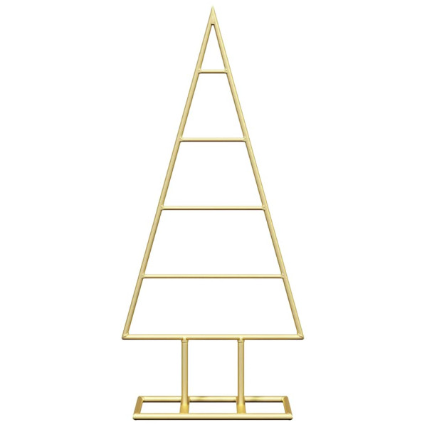 Árbol de Navidad de metal con soporte Dorado 60 cm M 5