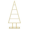 Árbol de Navidad de metal con soporte Dorado 60 cm 5