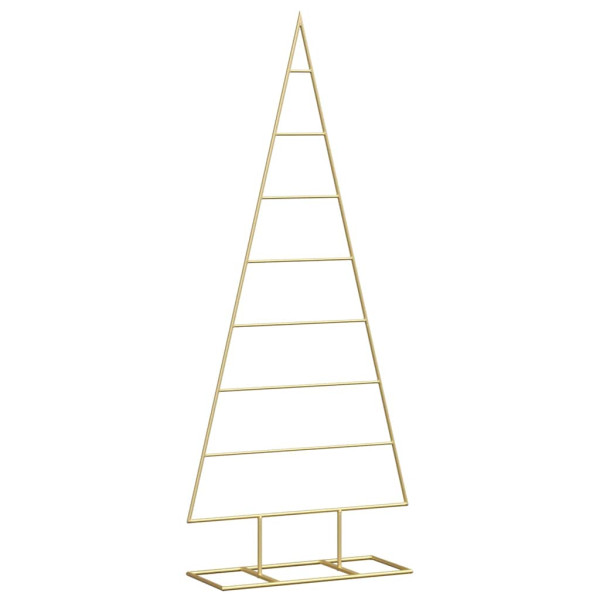 Árbol de Navidad de metal con soporte Dorado 125 cm M 2