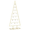 Árbol de Navidad de metal con soporte Dorado 125 cm 3