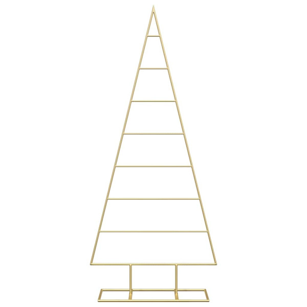 Árbol de Navidad de metal con soporte Dorado 125 cm M 5