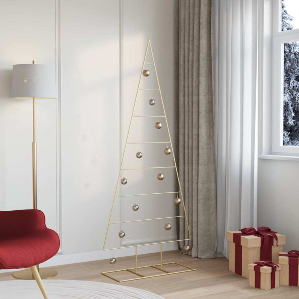 Árbol de Navidad de metal con soporte Dorado 180 cm D