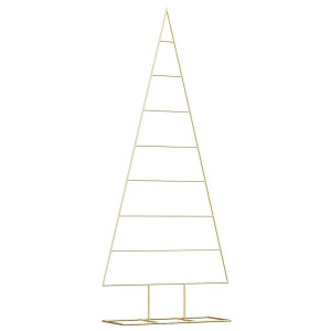 Árbol de Navidad de metal con soporte Dorado 180 cm H