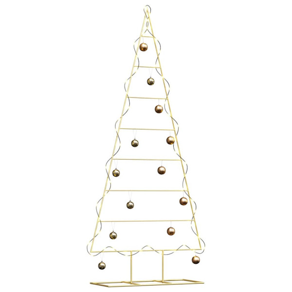 Árbol de Navidad de metal con soporte Dorado 180 cm M 3