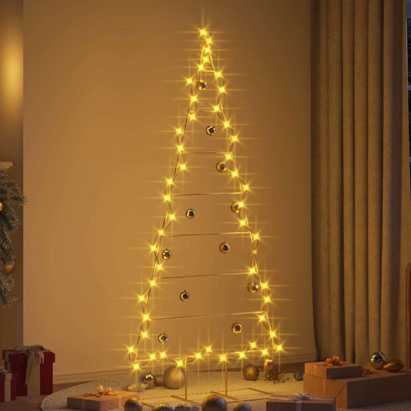 Árbol de Navidad de metal con soporte Dorado 180 cm M 4
