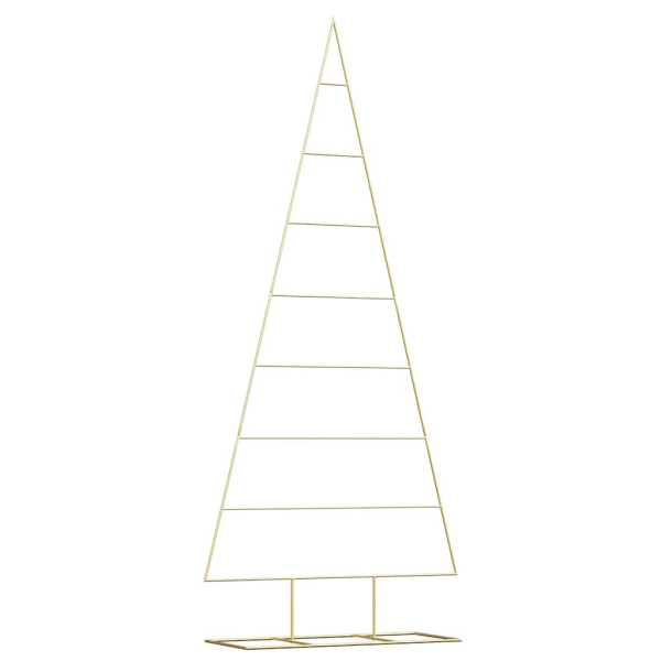 Árbol de Navidad de metal con soporte Dorado 210 cm M 2