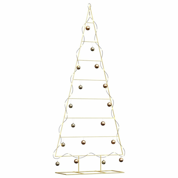 Árbol de Navidad de metal con soporte Dorado 210 cm M 3