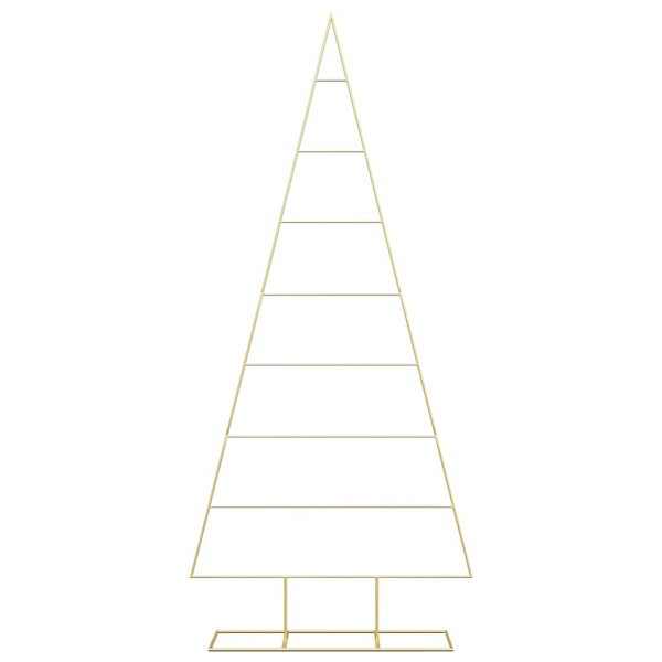 Árbol de Navidad de metal con soporte Dorado 210 cm M 5