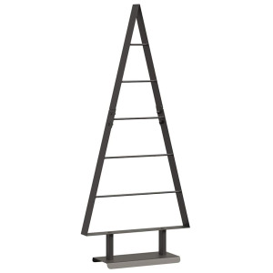 Árbol de Navidad de metal con soporte Negro 90 cm Acero H