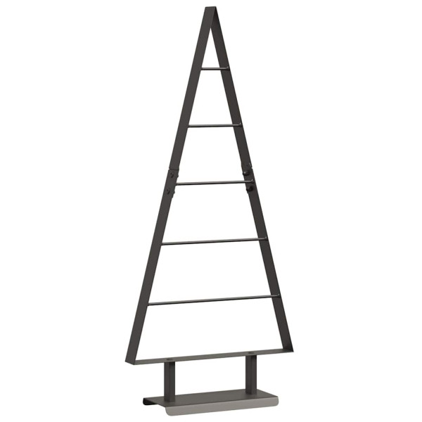 Árbol de Navidad de metal con soporte Negro 90 cm Acero M 2