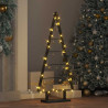 Árbol de Navidad de metal con soporte Negro 90 cm Acero 4
