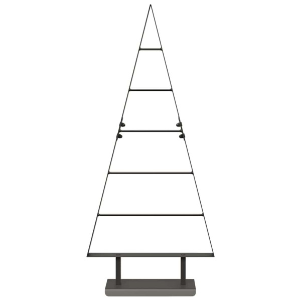 Árbol de Navidad de metal con soporte Negro 90 cm Acero M 5
