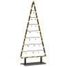 Árbol de Navidad de metal con soporte Negro 125 cm Acero 3