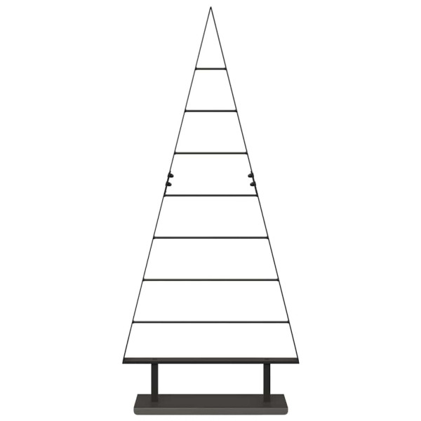 Árbol de Navidad de metal con soporte Negro 125 cm Acero M 5