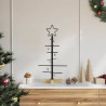 Árbol de Navidad de metal con soporte Negro 60 cm 1