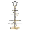 Árbol de Navidad de metal con soporte Negro 60 cm 3