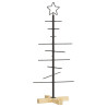 Árbol de Navidad de metal con soporte Negro 90 cm 2