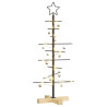 Árbol de Navidad de metal con soporte Negro 90 cm 3