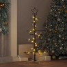 Árbol de Navidad de metal con soporte Negro 90 cm 4