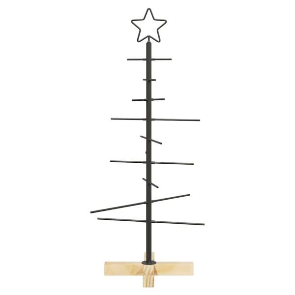 Árbol de Navidad de metal con soporte Negro 90 cm M 5