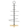 Árbol de Navidad de metal con soporte Negro 90 cm 5
