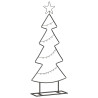 Árbol de Navidad de metal con soporte Negro 90 cm Acero 2