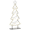 Árbol de Navidad de metal con soporte Negro 90 cm Acero 3