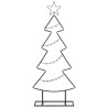 Árbol de Navidad de metal con soporte Negro 90 cm Acero 5