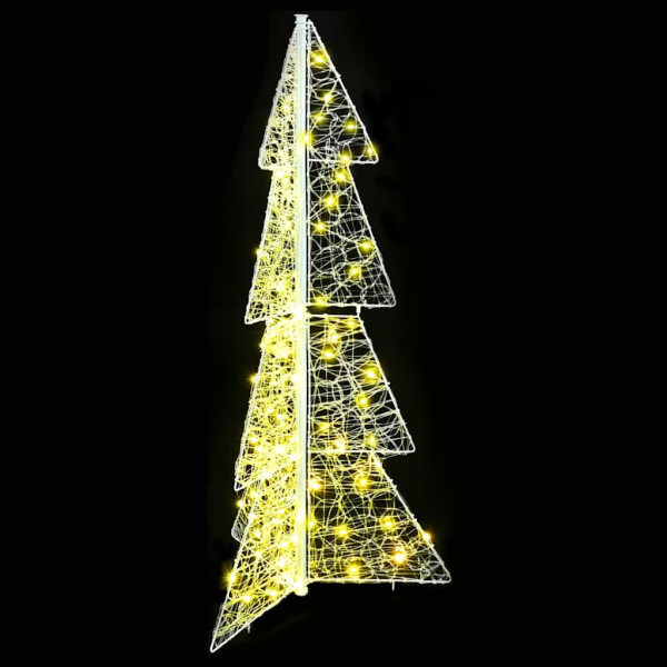 Árbol de Navidad con 100 LED Cálido 120 cm Acrílico M 3