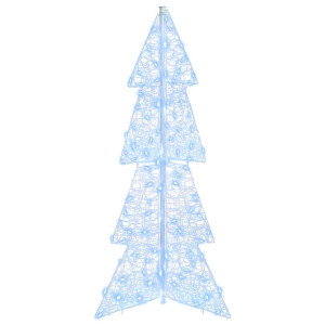 Árbol de Navidad con 100 LED Frío 120 cm Acrílico H