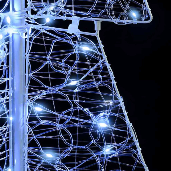 Árbol de Navidad con 100 LED Frío 120 cm Acrílico M 5