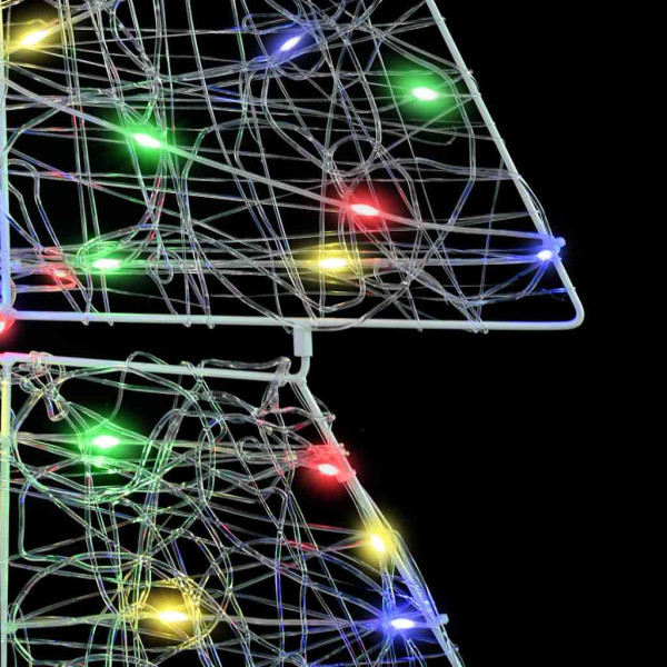 Árbol de Navidad con 160 LED Multicolor 150 cm Acrílico M 5