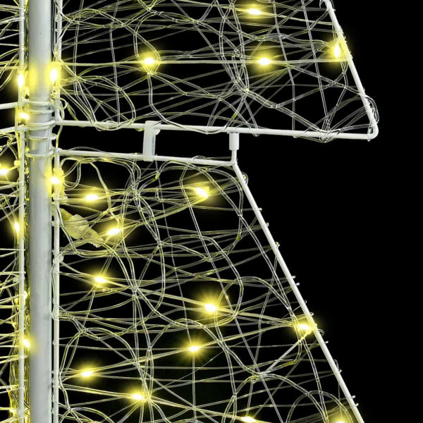 Árbol de Navidad con 240 LED Cálido 180 cm Acrílico M 5