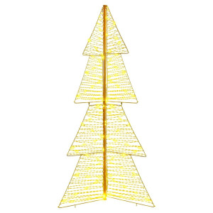 Árbol de Navidad con 160 LED Cálido 150 cm PET H
