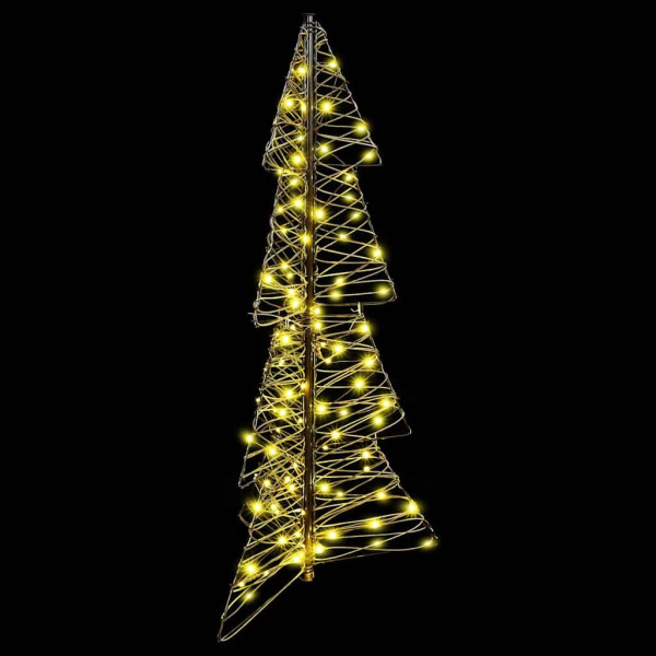 Árbol de Navidad con 100 LED Cálido 120 cm Ratán M 3