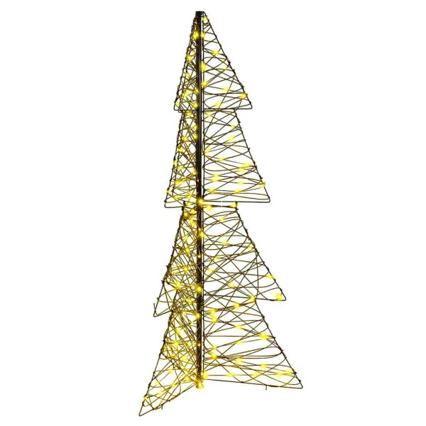 Árbol de Navidad con 160 LED Cálido 150 cm Ratán D