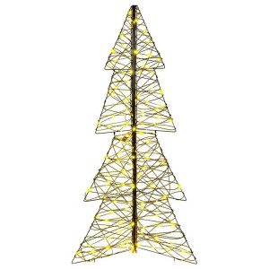 Árbol de Navidad con 160 LED Cálido 150 cm Ratán H