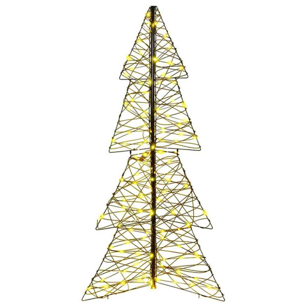 Árbol de Navidad con 160 LED Cálido 150 cm Ratán M 2
